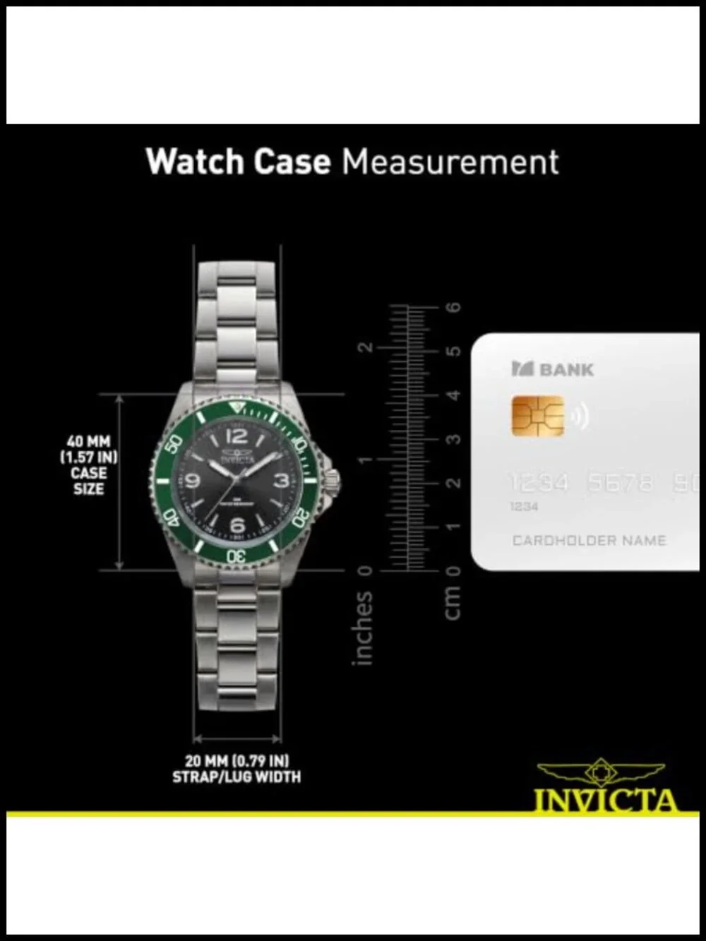 Invicta Specialty 40mm Stainless Steel Black Dial PC21J Quartz Men's Watch